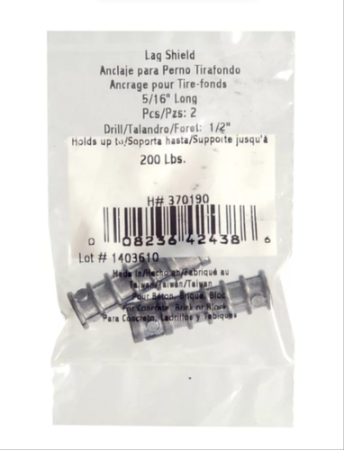 Hillman 370190 5/16 in. Long Lag Shield Anchors, 2-Pack - Bild 1 von 4