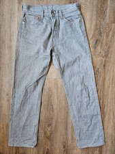 Levis 501 Original Fit Jeans Mens 30x30 Gray Button Fly Denim Straight Leg Pants