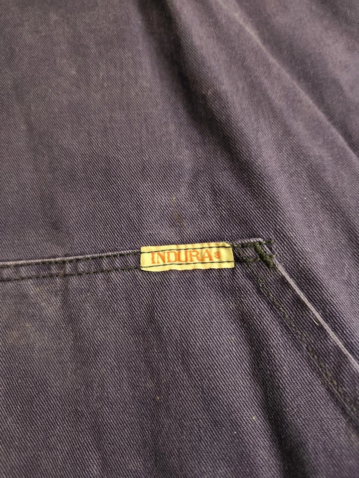 Bulwark FR Flame Resistant Canvas Jacket Hoodie Mens Size 2XL Navy Blue Workwear - Image 3 of 4