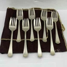 Gorham Sterling Silver Cocktail Oyster Forks 8 Piece Set Tapered 6-Inch