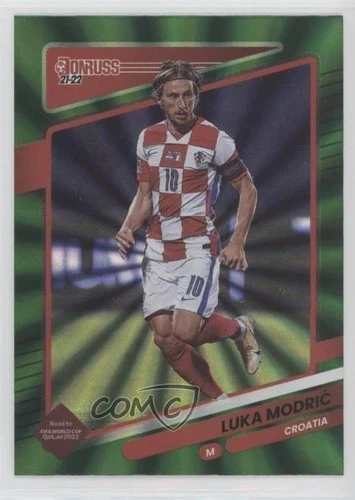 2021-22 Panini Donruss Road to Qatar Holo Green Laser Luka Modric #37