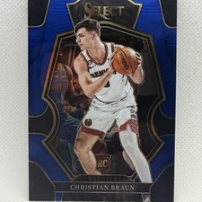 Panini Select 2022-23 Christian Braun Rookie Blue Premier Level #195 Nuggets
