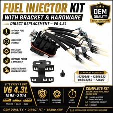 For Spider Fuel Injectors 1996-2013 Chevy Silverado Gmc Sierra V6 4.3l Fj503