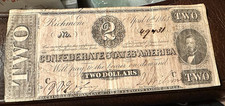 1863 Confederate States Of America CSA - 2 Dollar Bill - #49431 -Civil War