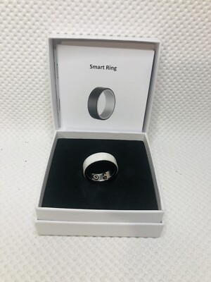 New So+ Smart Health Fitness Tracker Ring Model: SR-H Size: 22 White Sleep Track