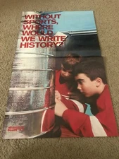 Vintage ESPN "WITHOUT SPORTS" Print Ad DETROIT RED WINGS JERSEY KIDS STANLEY CUP