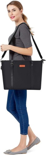 17-17.3 inch USB Port Laptop Tote Bag Large Woman Notebook Carrying Handbag - Picture 6 of 13