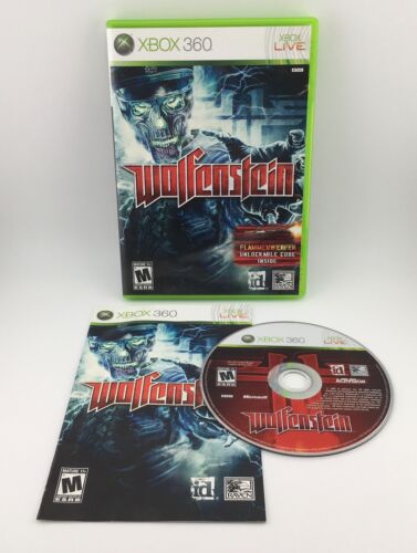 Wolfenstein (Microsoft Xbox 360, 2009) Complete CIB w/ Manual Tested Works - Afbeelding 1 van 5