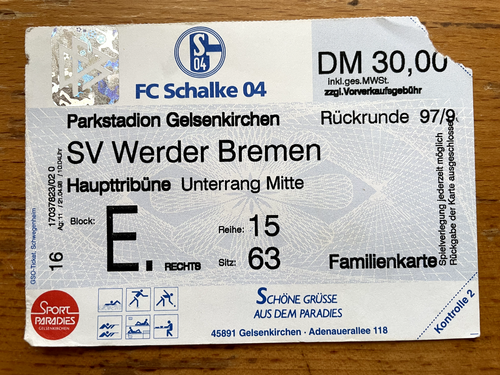 Geschenkidee für Fussball-Fans - Eintrittskarte vom Geburtstag ab '72 - die 90er - Bild 367 von 410