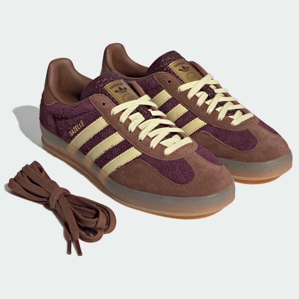 adidas Originals GAZELLE INDOOR JI0324 Maroon Allmost Yellow adidas Originals GAZELLE INDOOR JI0324 Maroon Allmost Yellow