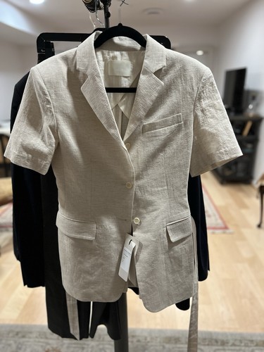 Neu mit Etikett Designer Blossom H Company Seoul Größe M Kurzarm Blazer mit Gürtel kostenloser Versand - Bild 8 von 9