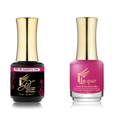 IGel Duo Nail Lacquer + Gel Polish Matching Color Set - #48 JAZZBERRY JAM