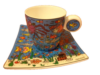 Espressotasse 2 tlg Under The Deep Blue Sea James Rizzi von Goebel
