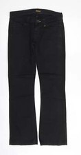 Killah Womens Black Cotton Blend Straight Jeans Size W30 L31
