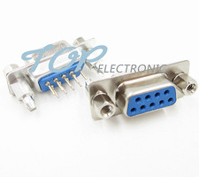 New 10 PCS 9 Pin 9P D-Sub DB9 Female Connector Straight Thru-Hole Solder