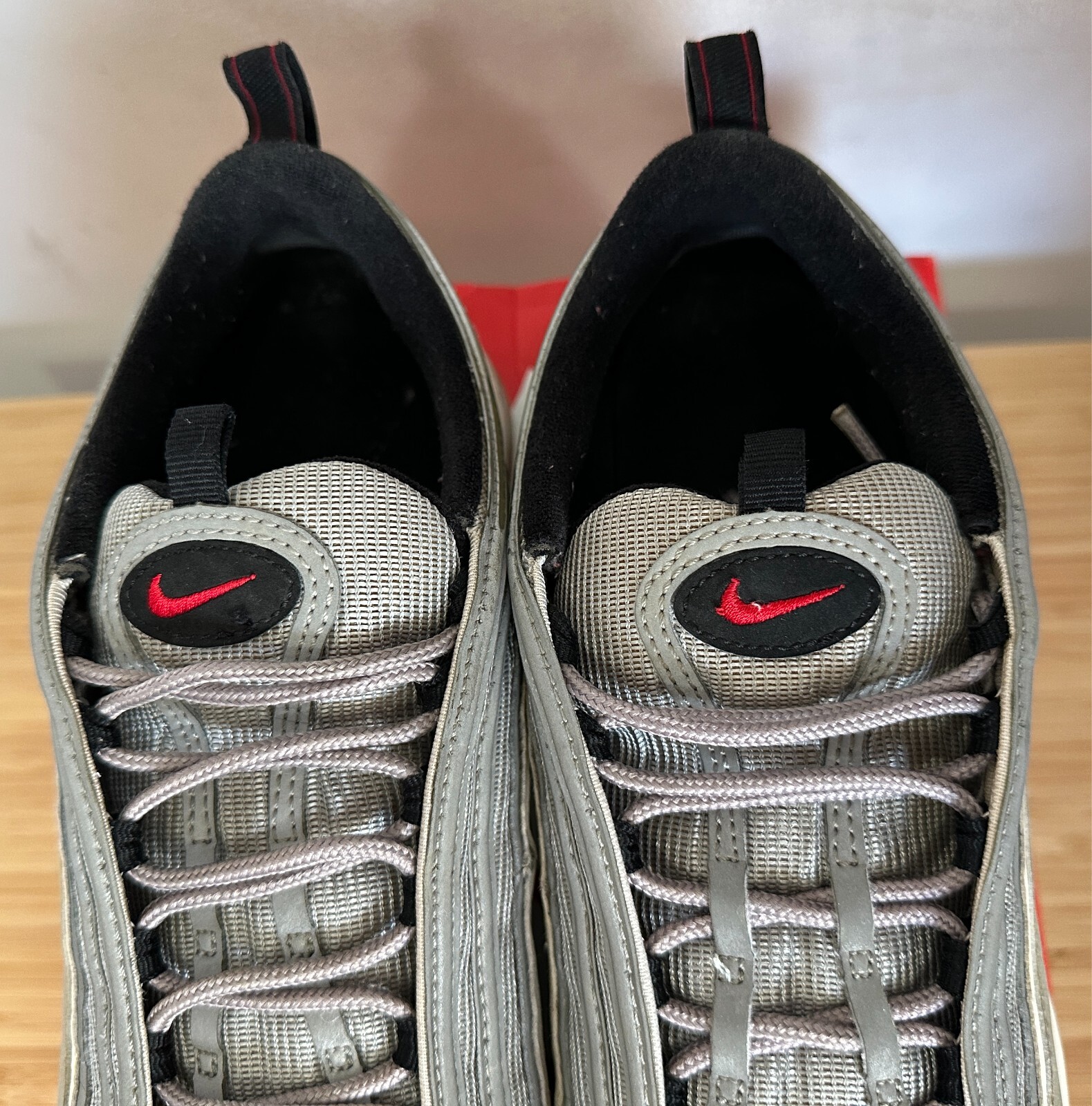 Nike Air Max 97 "Silver Bullet" (2017) *BEATERS* 884421-001 sz 10.5   neon 95