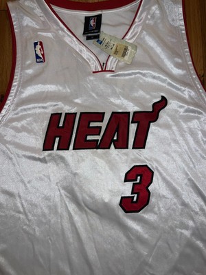 DWYANE WADE Authentic Reebok MIAMI HEAT White Jersey 60 NBA Shaq
