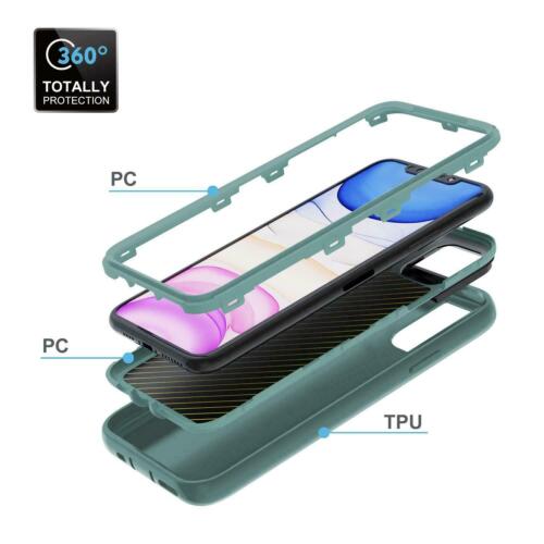 For iPhone 12/Pro /12 Pro Max /12Mini Shockproof Liquid Silicone Defender Case - Picture 10 of 17