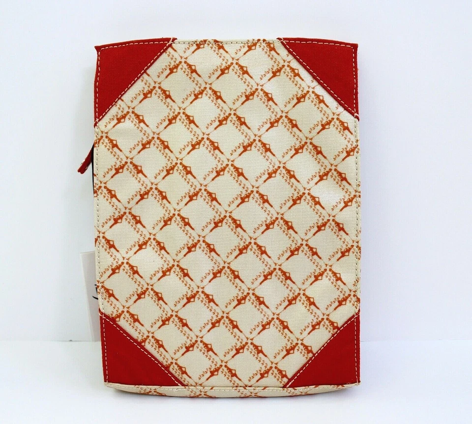 Funda para Tableta Izak Zenou Lona Recubierta Cremallera Crema/Naranja Foto 2 de 4