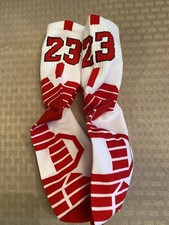 Iconic Number 23 Michael Jordan White/Red Basketball Socks Brand New