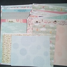 Scrapbook Paper 12" x 12" Huge Lot More than 150 Plus Stickers  Lot  2 
