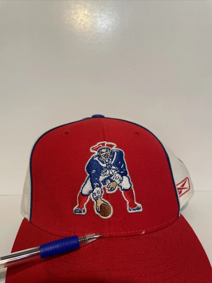 Sombrero vintage REEBOK New England Patriots logotipo antiguo talla 7 1/4 100 % lana Foto 4 de 4