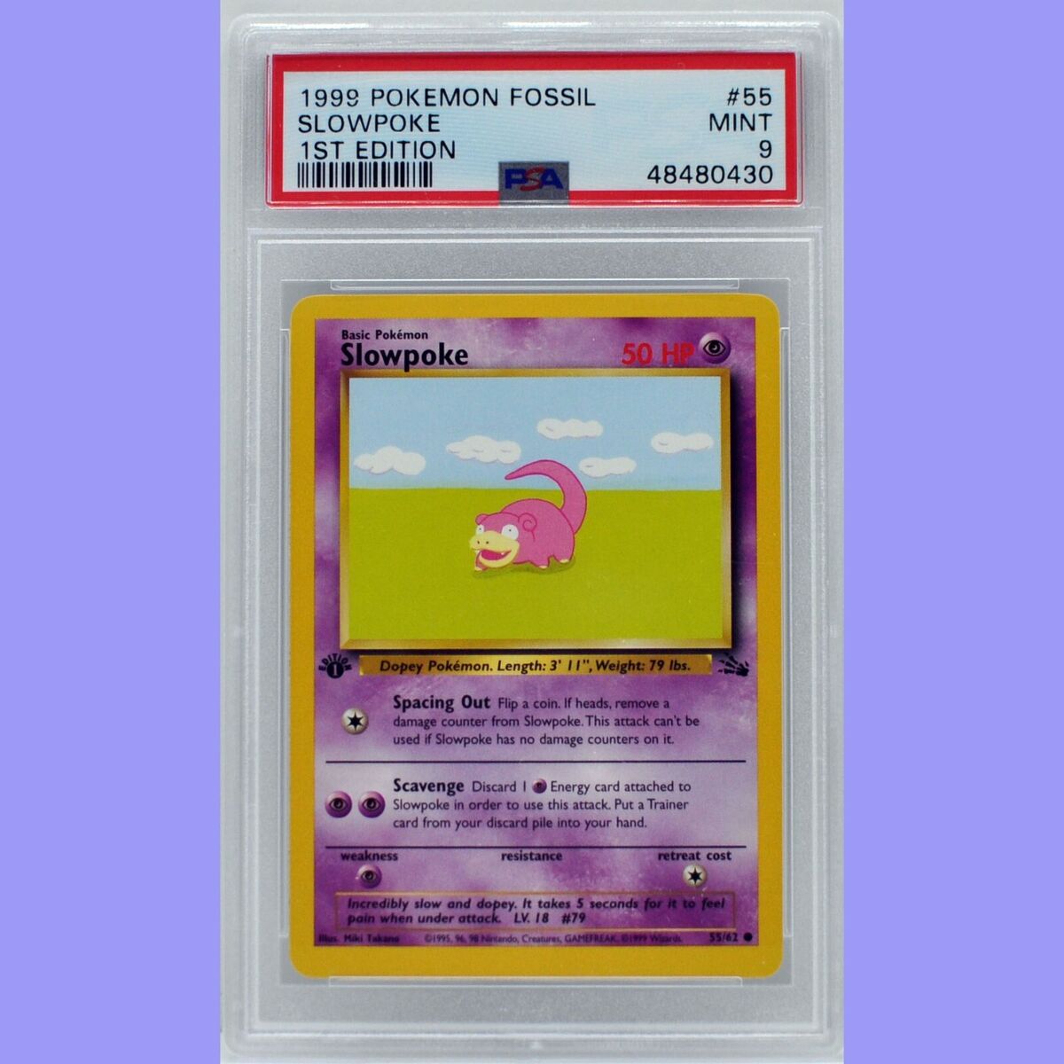 Pokemon 1st Edition Slowpoke 55/62 Fossil PSA 9 MINT | eBay Pokemon 1st Edition Slowpoke 55/62 Fossil PSA 9 MINT | eBay