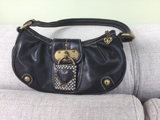Leather Black Small Handbag Vintage 