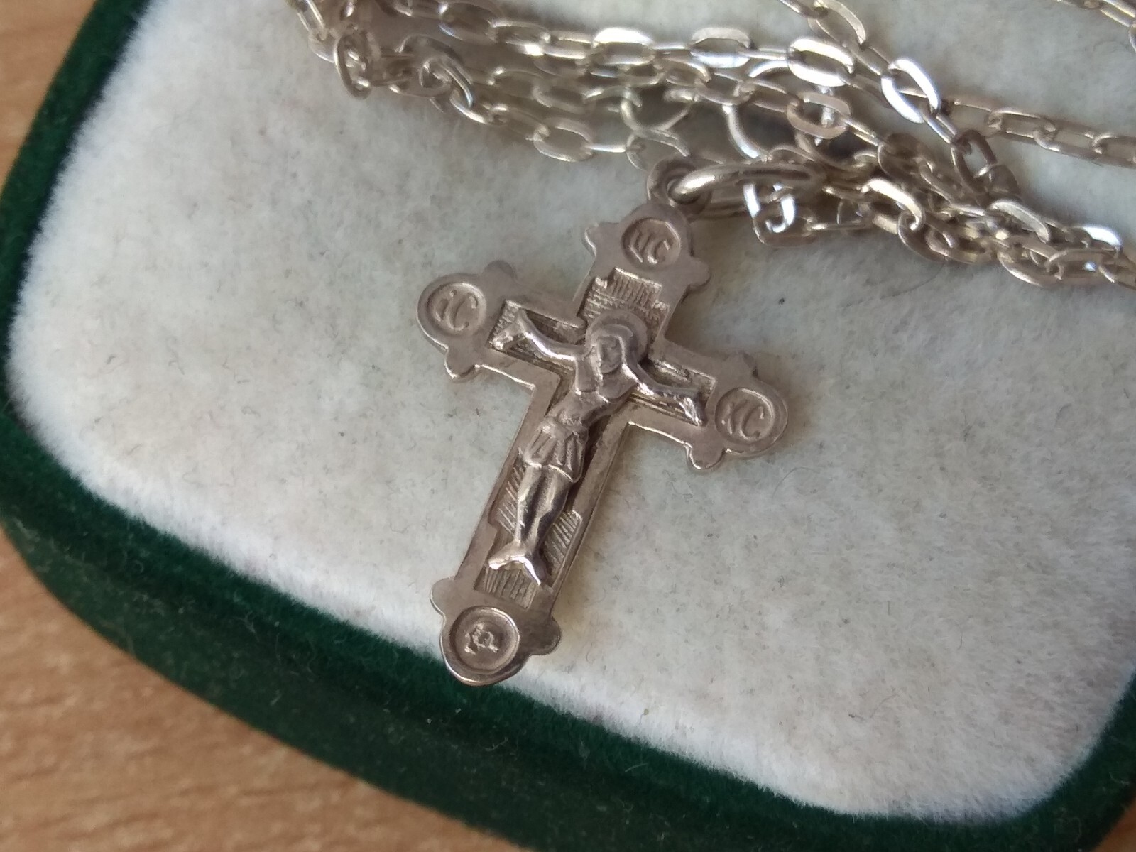 Jesus Rope Silver Chain Vintage Silver Rope Pendant Cross 925 Chain Necklace old Stamp Jesus ...