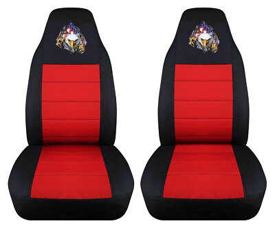 Black Red Bucket Seat Covers Fit 2003-2009 Chevy Kodiak 45-5500 American Eagle
