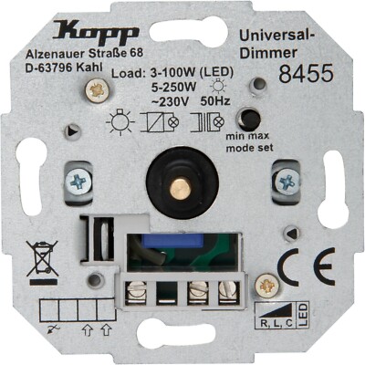 Kopp Unterputz Schalter Dimmer Zeitschaltuhr Thermostat LED Rolladen 8455.0018.1