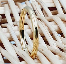 Gold Tungsten Engagement Rings Comfort Fit High Polished Tungsten Wedding Band