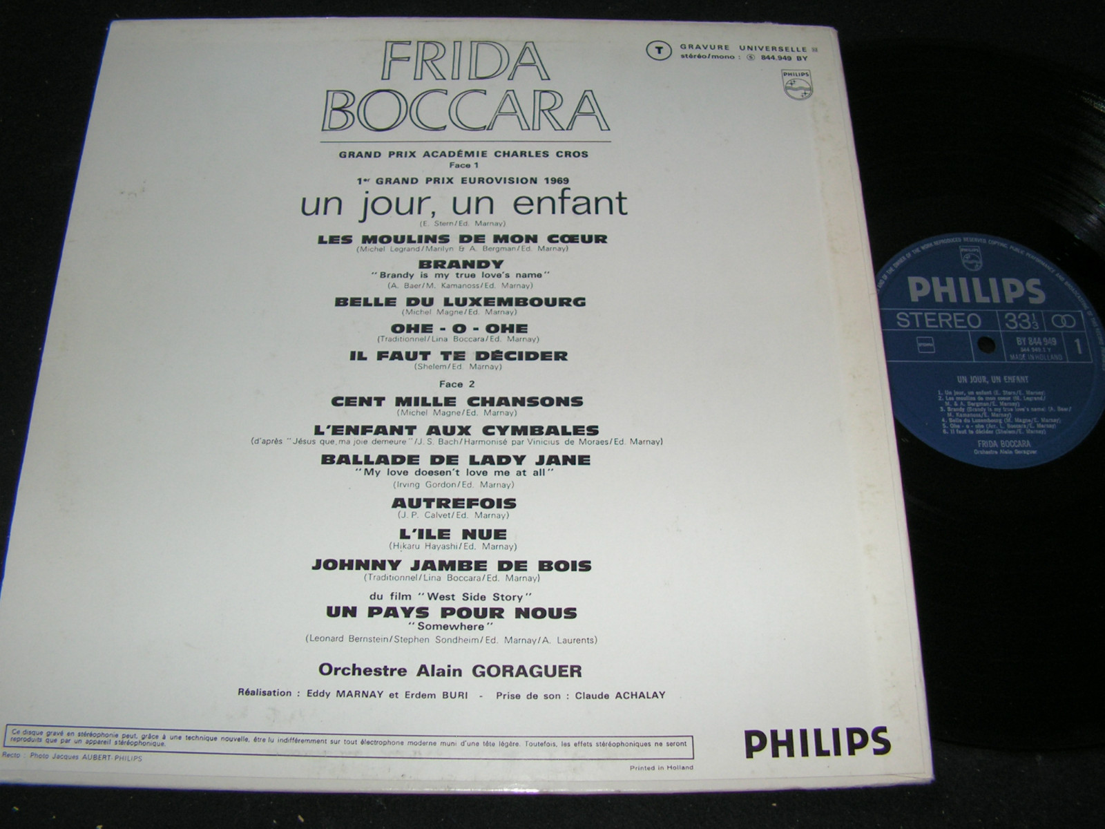 FRIDA BOCCARA Un Jour, Un Enfant / Dutch LP 1969 PHILIPS 844.949 BY | eBay