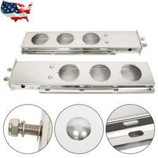 Stainless Steel Mud Flap Hanger w/ Light Cutouts Spring Loaded 2 1/2 Pattern 30"