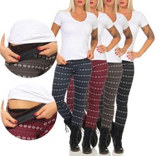 Damen Leggings Thermo Winterleggings Norweger Blickdicht Teddyfell Hose