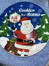 Greenbrier International Cookies For Santa 8in Glass Plate