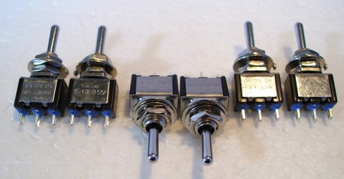 2K280 6 x Mini Toggle SPDT (on) Off (on) Biased Peco Point Motor Switch ...