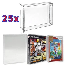 25PC Video Game Protector Cases FOR PS2 WII-WII U GameCube Xbox 360 DVD Standard
