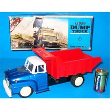 Isuzu Dump Truck Tin Toy Asahi Toy