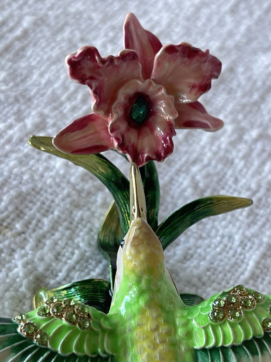 Ciel Flying Humming Bird Trinket Box. Hand Crafted with