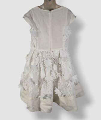 $140 Bardot Junior Kids Girl's Ivory Aven Embroidered Cutwork Dress Size 10  | eBay