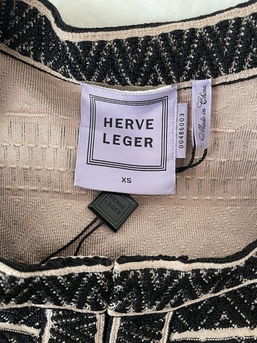 Herve Leger “Lisette” Cropped jacket: Black & nude (XS) - Picture 7 of 18