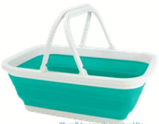 SEYMOUR'S Pop-Out Collapsible Shopping Basket with Folding Handles Storage Basin