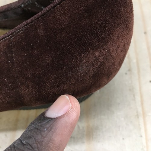 Cobbie Cuddlers Heels Womens 7 Wide Loafer Pumps 27248 F-7 Brown Leather Slip On - Picture 4 of 17