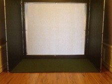 Golf Simulator Cage. POLY SPACER SCREEN. 4 SIDED NET/PADS/PANELS. 1" FRAME