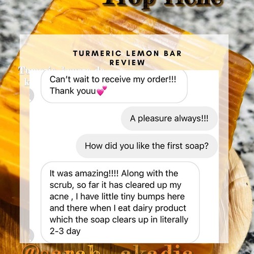 Kojic Turmeric & Lemon Face/Body Soap| Acne, Scars, Dry Skin, hyperpigmentation - Picture 6 of 7