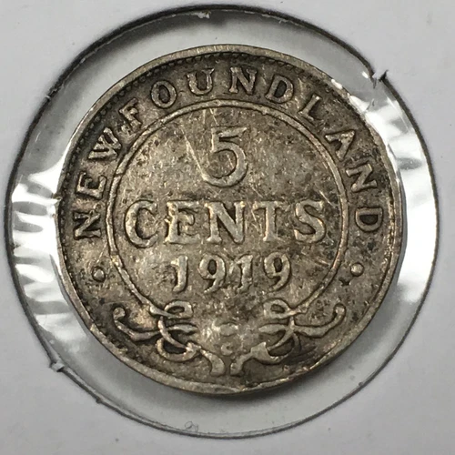 1919 Newfoundland 5 Cents — photo from the most recent tracked eBay sale