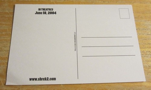 Shrek 2 Film 2003 Dreamworks 4"X6" Werbepostkarte - Bild 2 von 2