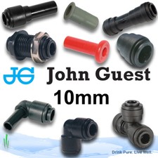 John Guest 10mm Push Fit Fittings, Elbow, Straight, Tee, Shut Off Valves