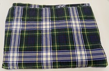 Ralph Lauren Blue Green Plaid Twin Duvet Cover  (2 Flats Sewn) Gordon University